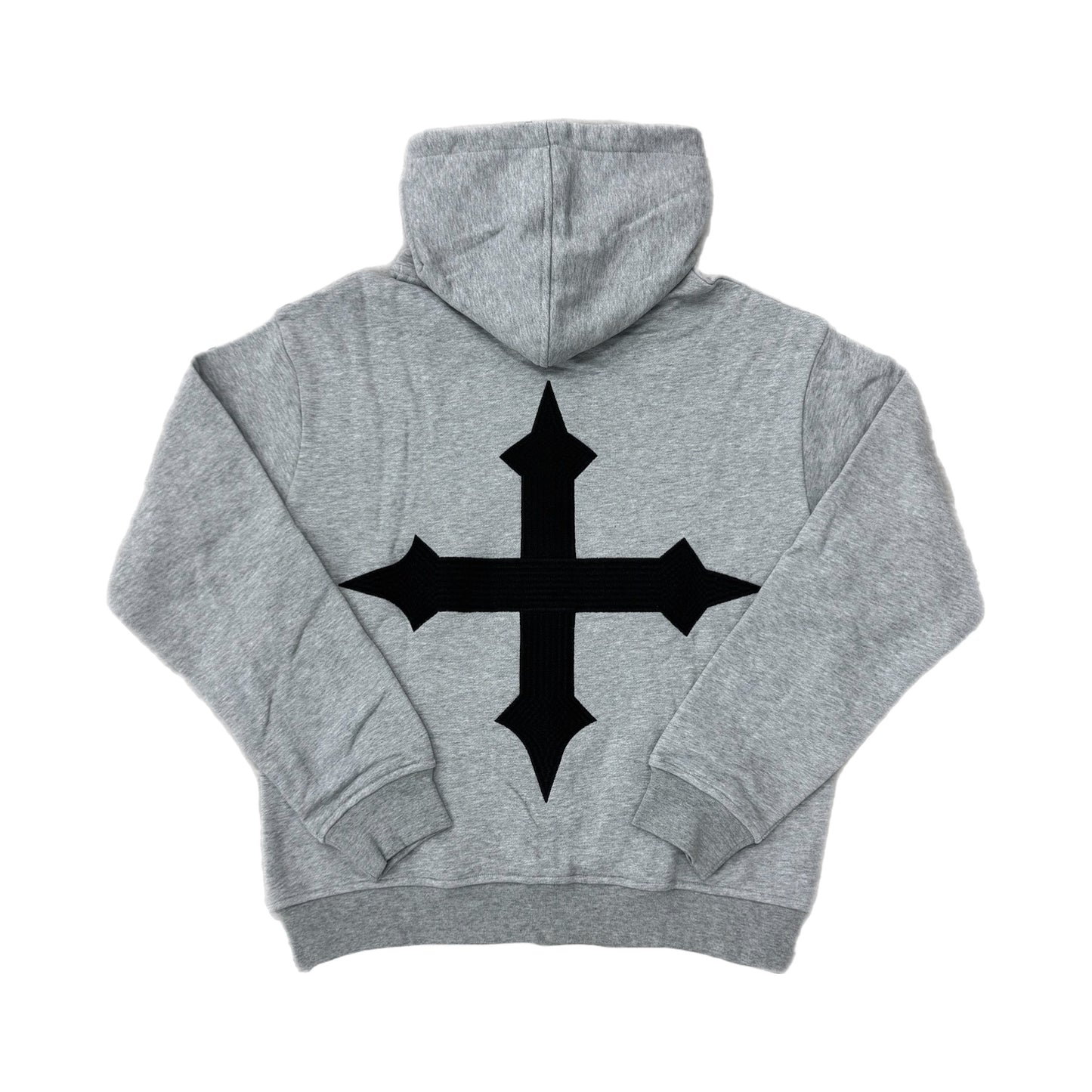 EVOL+VE From Simple To Complex Zip-Up Embroidered Hoodie Grey/Black