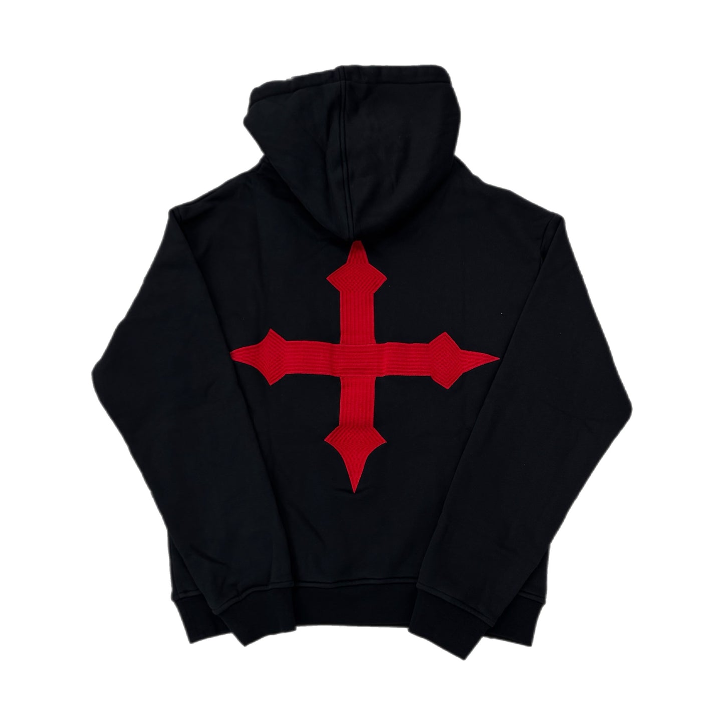 EVOL+VE From Simple To Complex Zip-Up Embroidered Hoodie Black/Red