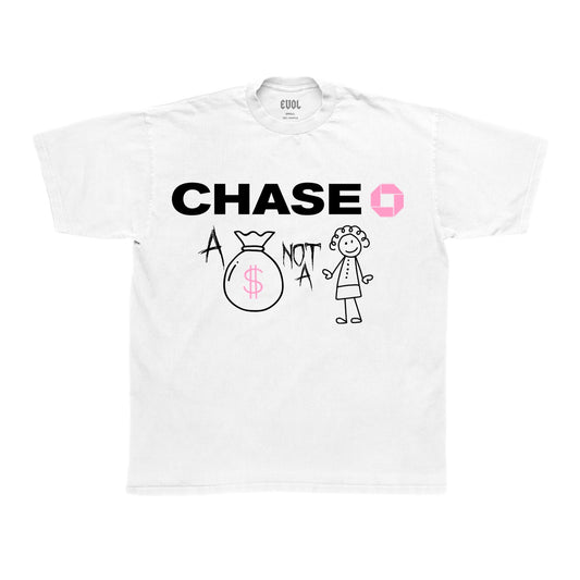 EVOL Chase Tee White/Baby Pink