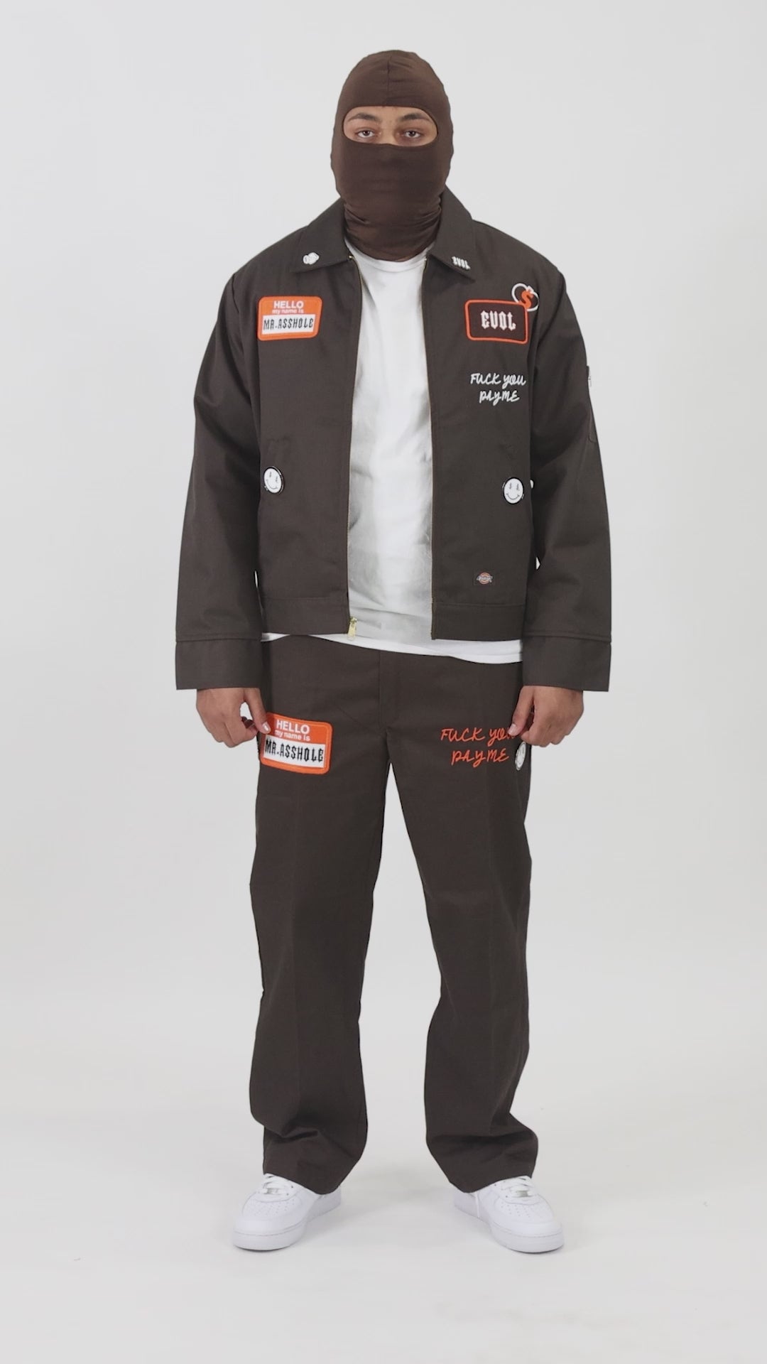 EVOL Mr.Ass Hole Dickies New EditIon jacket Brown