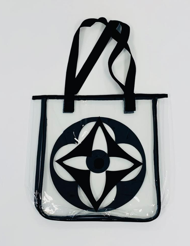 Chinatown Market - Flower PVC Tote - Clear / Black – Upper Level 916