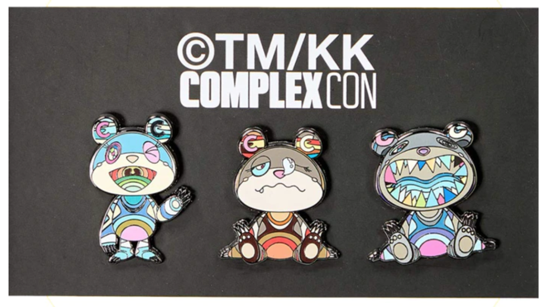 Takashi Murakami ComplexCon Bear Pin Set