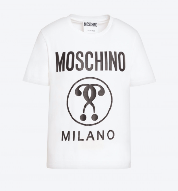 Moschino Double Question Mark White Tee