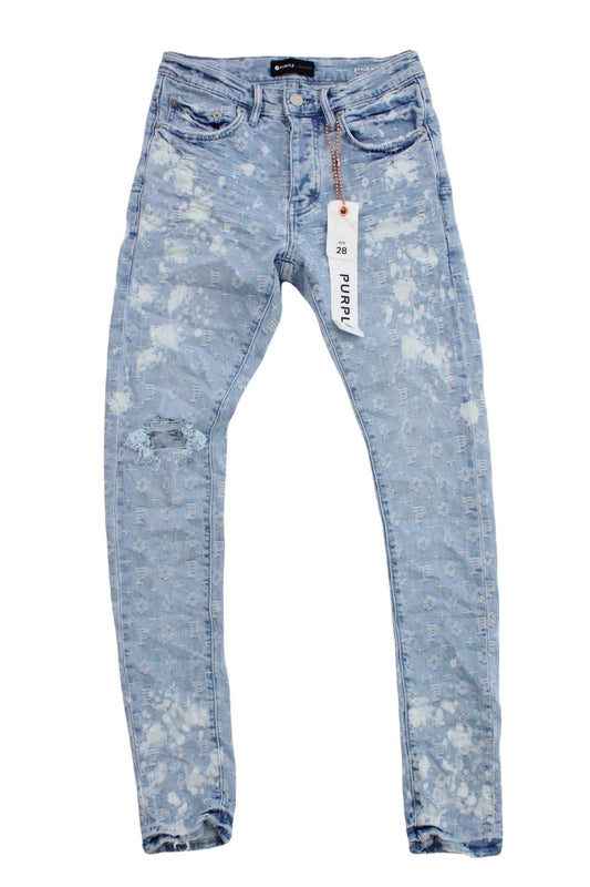 Purple brand Light IndigoBleach Jacquard Monogram