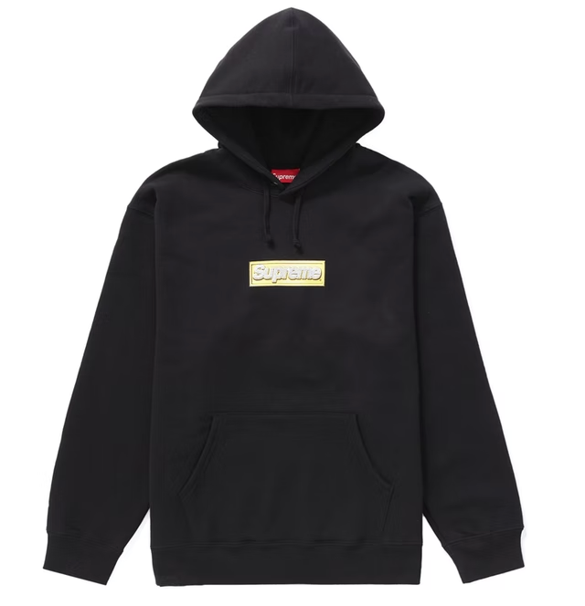 Supreme Bling Box Logo Hooded Sweatshirt Black