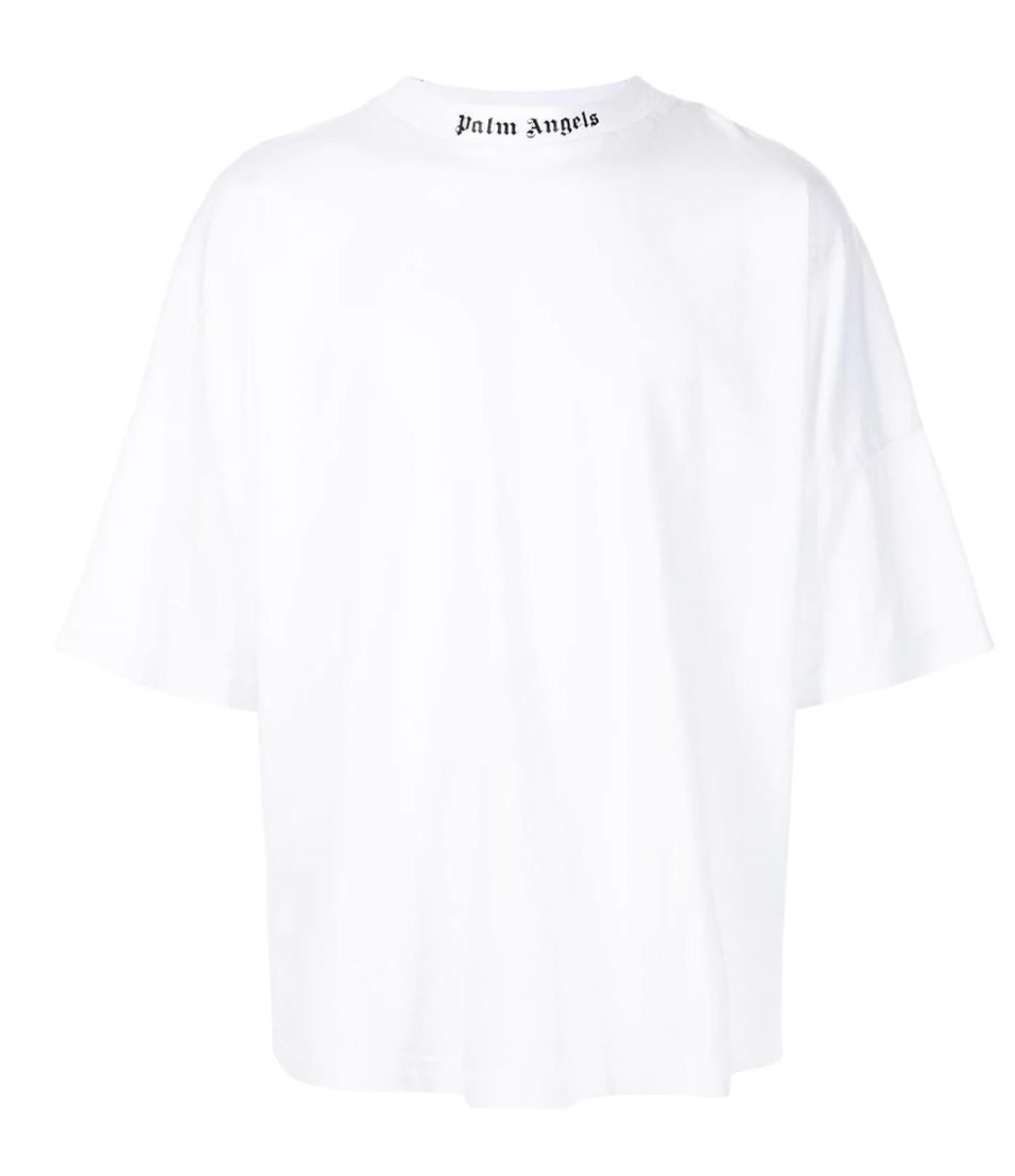 Palm Angels Logo Print White Shirt
