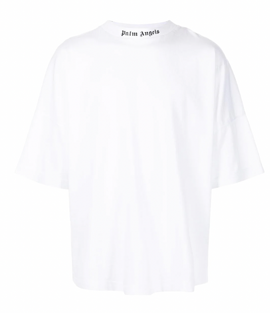 Palm Angels Logo Print White Shirt