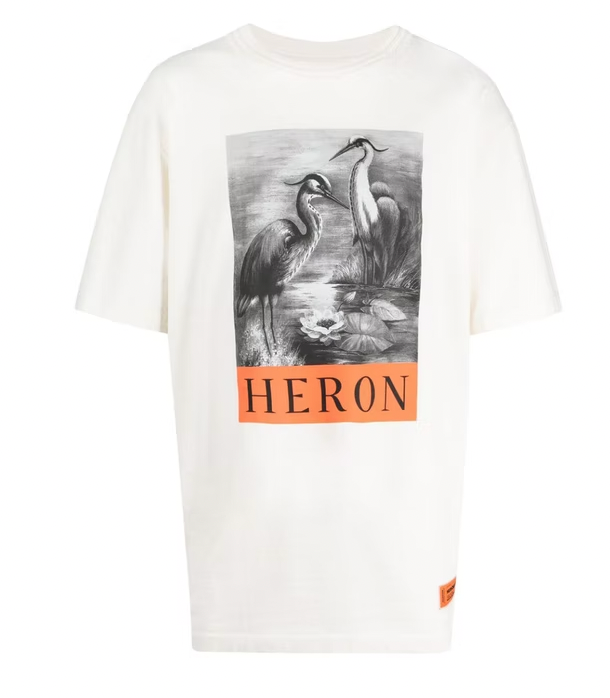 Heron Preston Herons Sketch Oversized T-Shirt White/Black/Orange