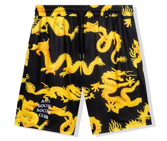 Anti Social Social Club 24k Black Mesh Shorts