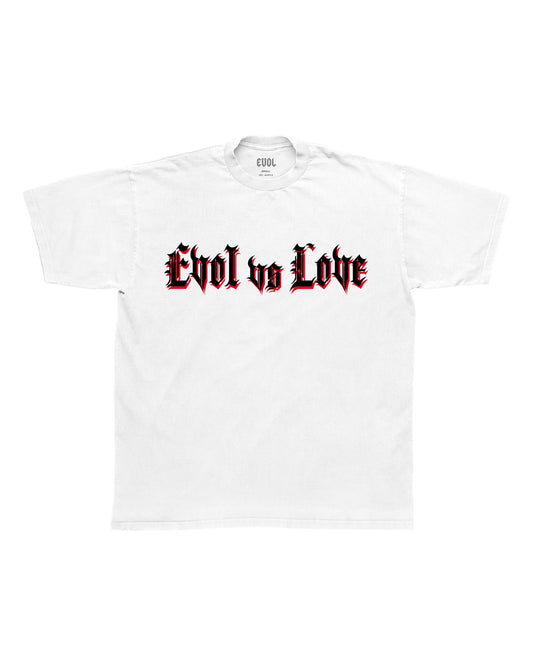 EVOL Vs Love White Shirt
