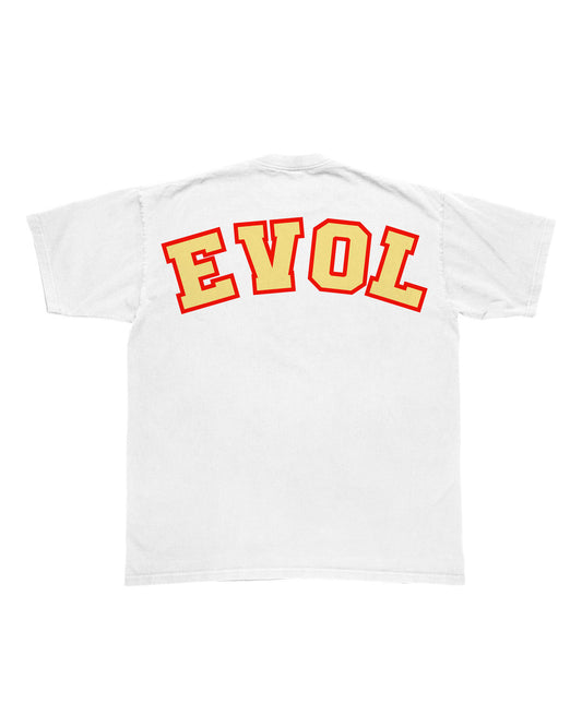 EVOL 777 White And Yellow shirt