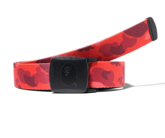 BAPE Color Camo Long GI Belt Red