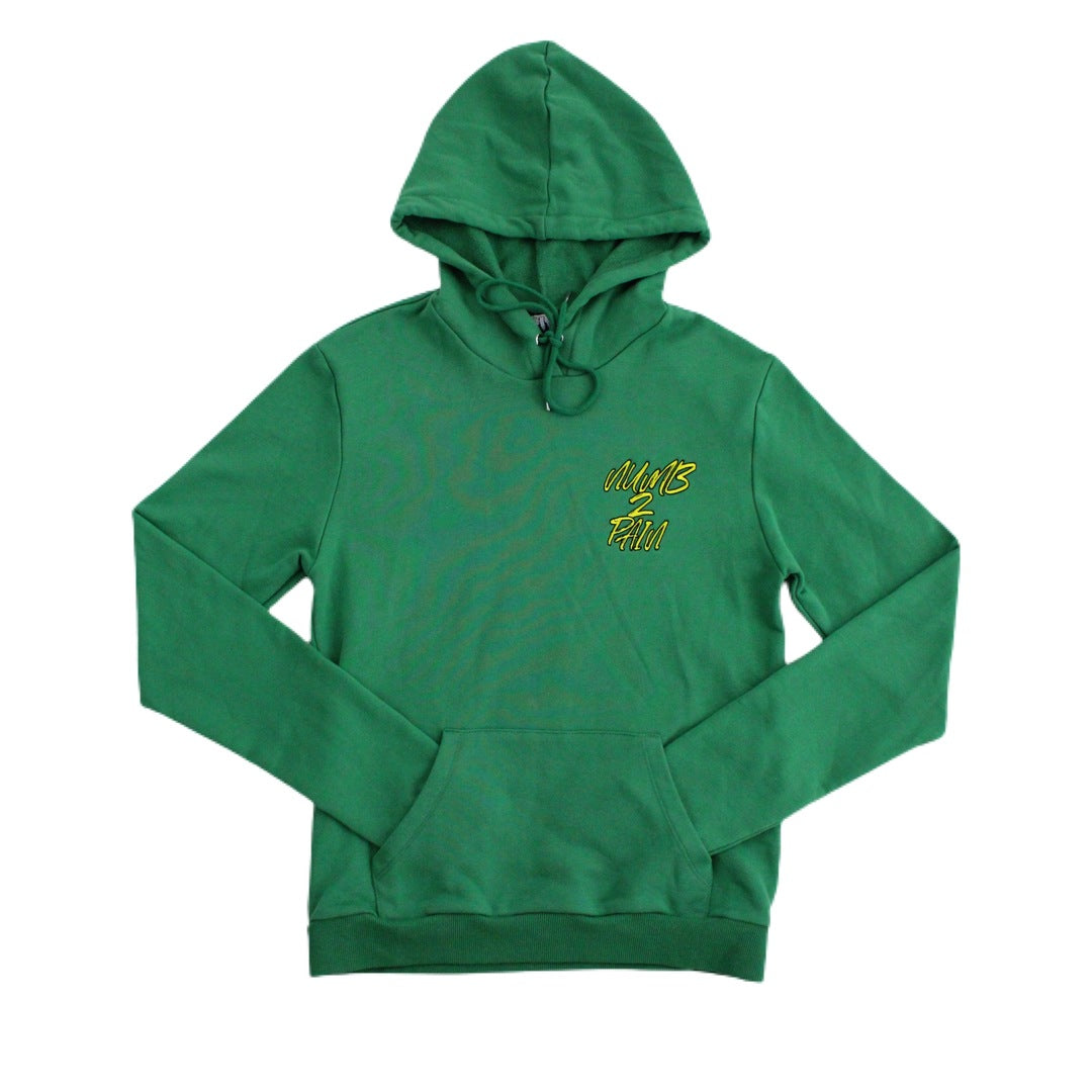 Lonely Nights Numb 2 Pain Hoodie Green C