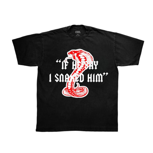 EVOL Snaked Him Tee Black and Red