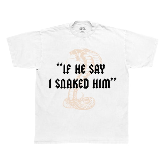 EVOL Snaked Him Tee White and Cream
