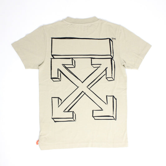 Off-White Slim S/S Marker Arrow Tee Dark Sand