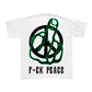 EVOL F*CK PEACE FLOWER TEE WHITE AND GREEN