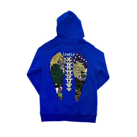 Lonely Nights Numb 2 Pain Hoodie Blue/Multi