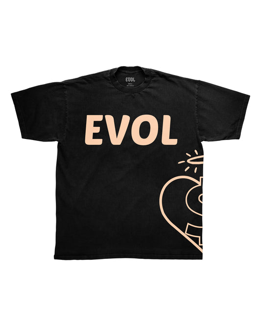 EVOL Side Logo Shirt Black And Pink