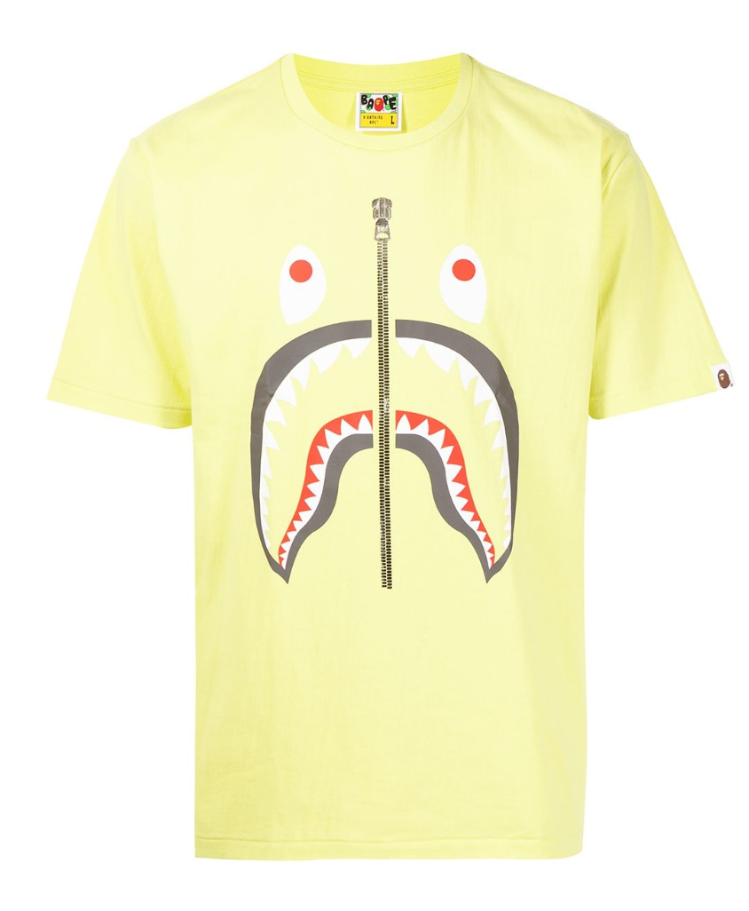 Neon green bape sales shirt
