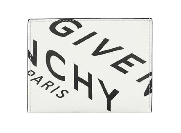GIVENCHY WHITE LOGO LEATHER CARD HOLDER