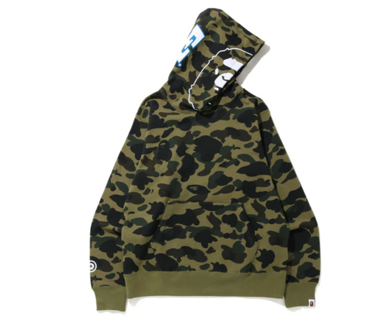 BAPE 1St Camo 2Nd Ape Pullover Hoodie Green