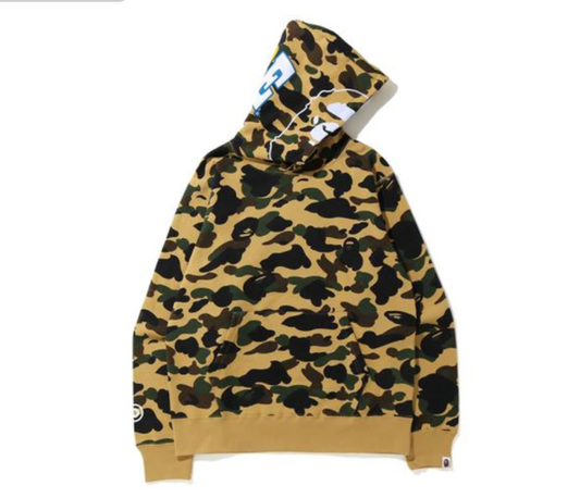 BAPE 1St Camo 2Nd Ape Pullover Hoodie Yellow