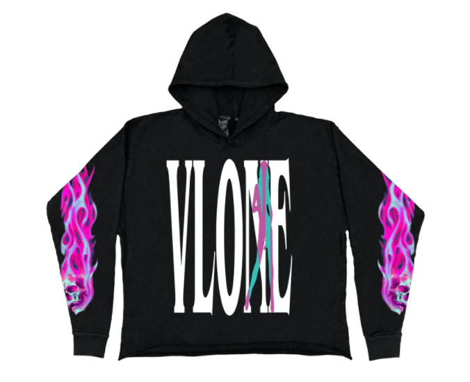 Vlone Vice City Hoodie Black Pink Upper Level 916