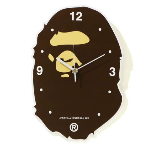 BAPE Ape Head Wall Clock Brown