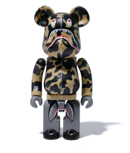 Bearbrick x Medicom 1st Camo Shark Superalloy Chogokin 200% Bearbrick Yellow