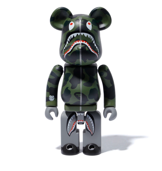 Bearbrick x Medicom 1st Camo Shark Superalloy Chogokin 200% Bearbrick Green