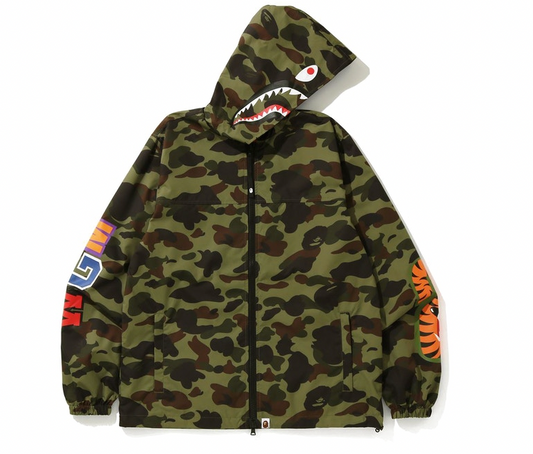 BAPE 1st Camo Shark WGM Hoodie Jacket Green