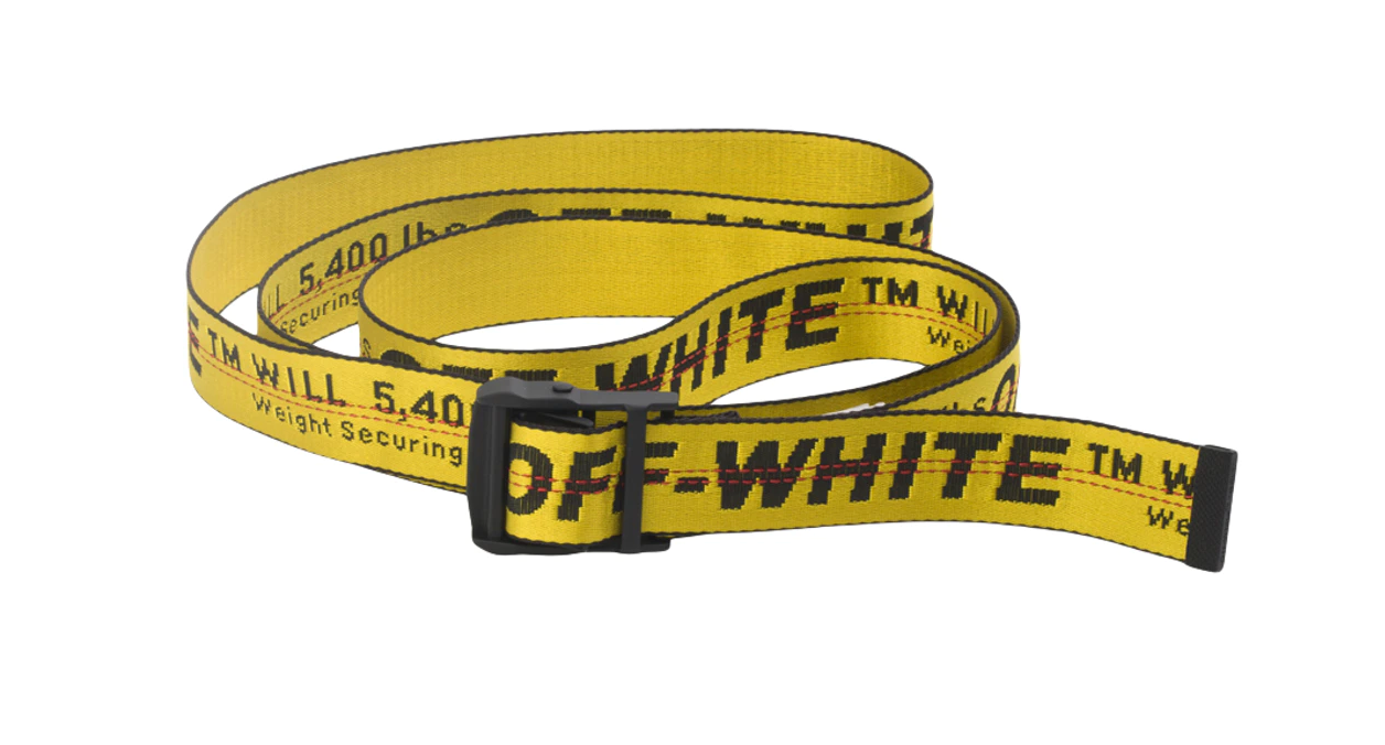 Off-White Tape Industrial Belt 'Blue/Black' – Upper Level 916
