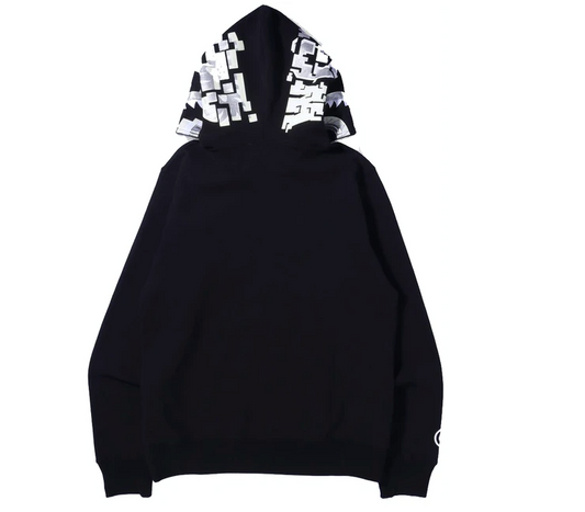 BAPE Digital Shark Full Zip Hoodie Black