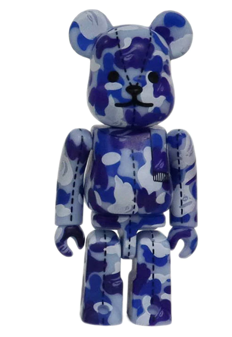 Bearbrick x A Bathing Ape 28th Anniversary Camo #4 100% Blue ...