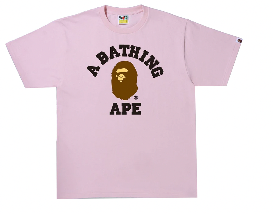 BAPE College Tee Pink