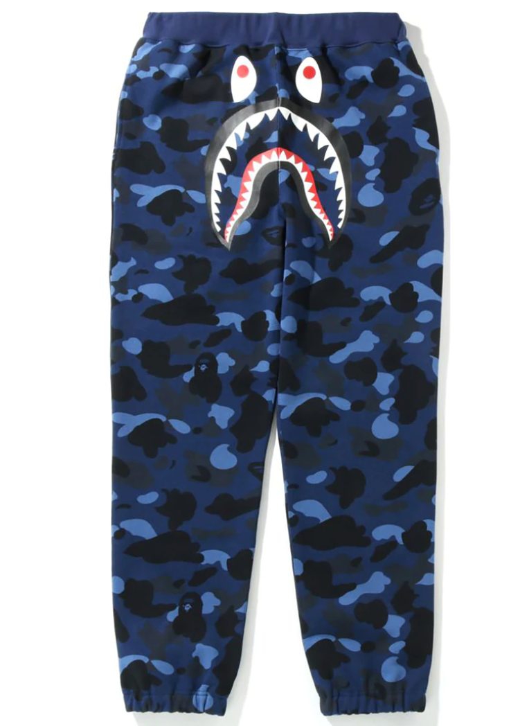 Bape Color Camo Shark Sweat Pants Blue