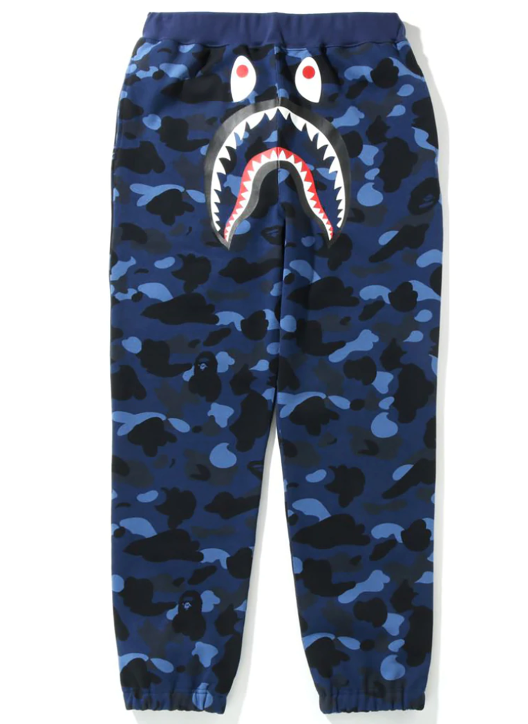 Bape Color Camo Shark Sweat Pants Blue Upper Level 916
