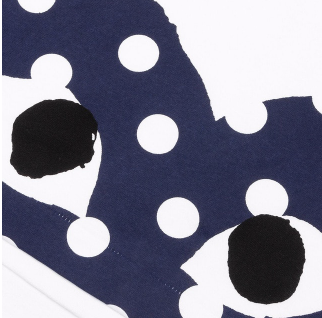 CDG Polka Dot Half Heart Shirt White