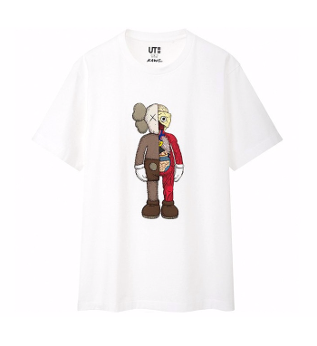 KAWS x Uniqlo Flayed Tee White