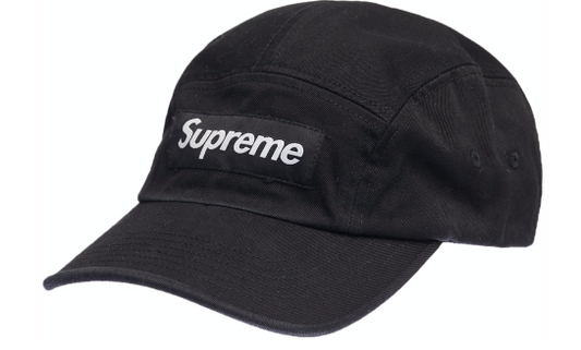 Supreme Washed Chino Twill Camp Cap Cap (SS22) Black