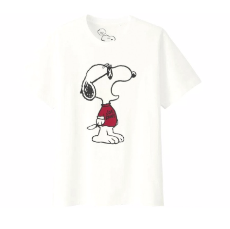 KAWS x Uniqlo x Peanuts Joe Kaws Yawn Tee White