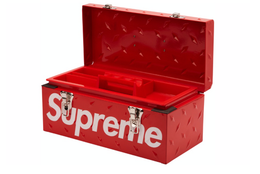 Supreme Diamond Plate Tool Box Red