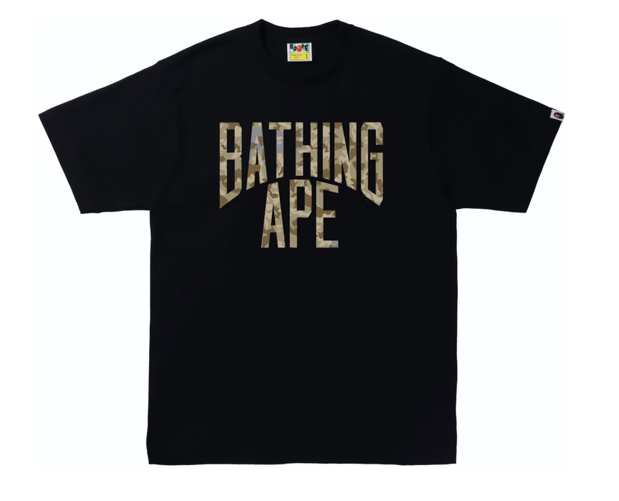 BAPE Sand Camo NYC Logo Tee Black/Beige