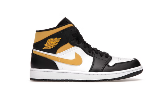 Jordan 1 Mid White Pollen Black