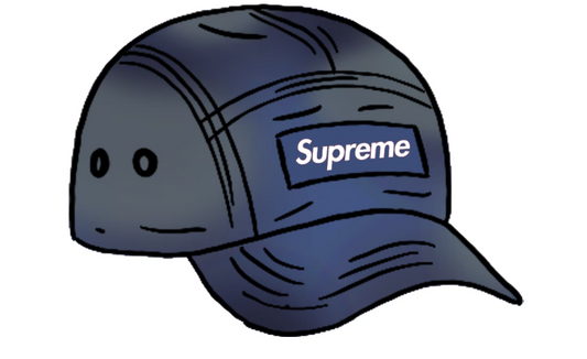 Supreme Washed Satin Camo Camp Cap Blue Camo