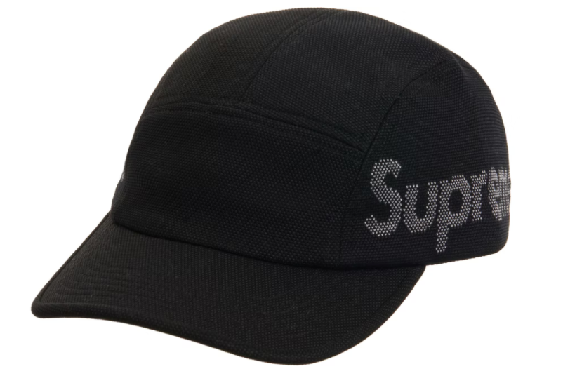 Supreme Jacquard Pique Camp Cap Black