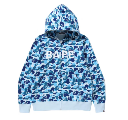 BAPE ABC Camo BAPE Full Zip Hoodie Blue