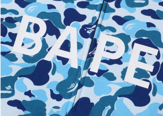 BAPE ABC Camo BAPE Full Zip Hoodie Blue