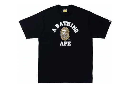 BAPE Sand Camo College Tee Black/Beige
